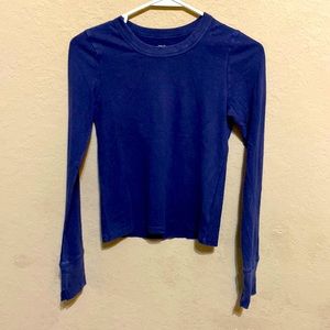 Aerie Cotton Long Sleeve Cropped T-Shirt